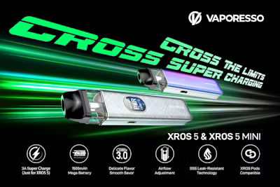 Press Release: VAPORESSO’s XROS Series Introduces New XROS 5 and XROS 5 MINI