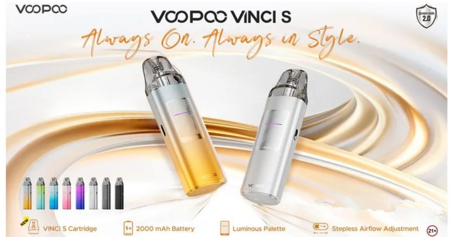 VOOPOO VINCI S Is Here: 2000 mAh Power, 40W Performance, Breathtaking Aesthetics
